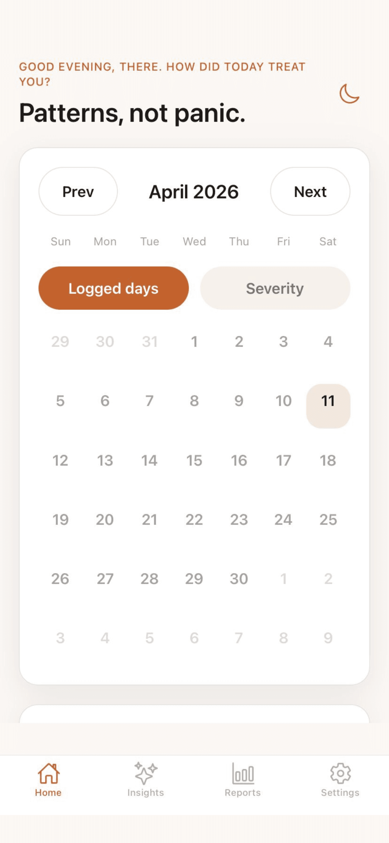 Ember app screenshot in light mode